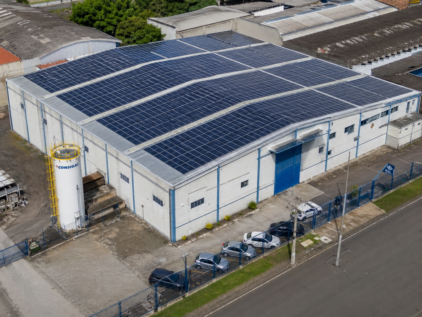 Painéis solares industriais